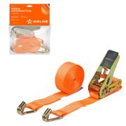 AS-T-03 Ремень крепления груза с храповиком 6 м, 600 кг AIRLINE